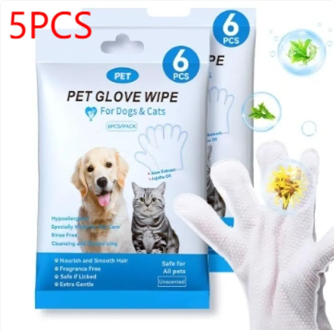 Pet Cleaning Wipes &amp; Gloves — Clean Without a Bath