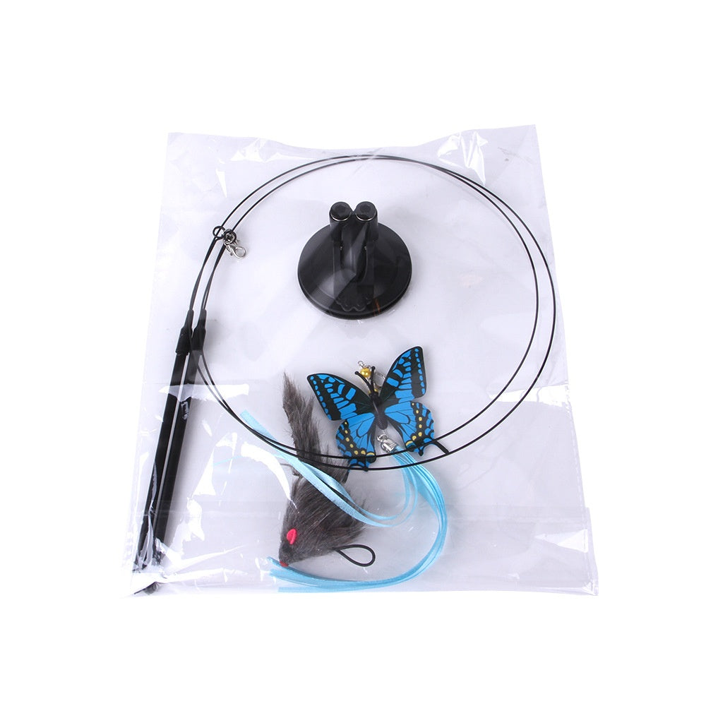 Stick-On Cat Teaser Toy — Hands-Free Play