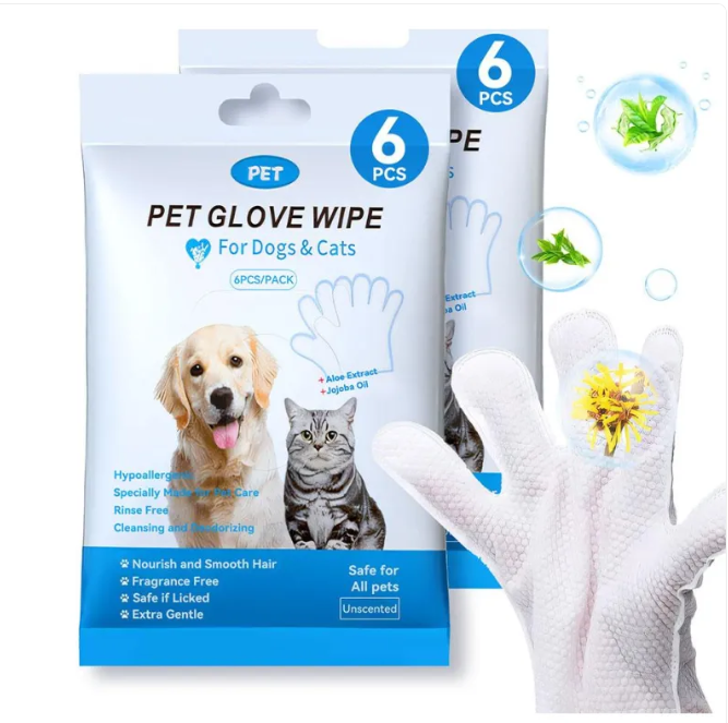 Pet Cleaning Wipes &amp; Gloves — Clean Without a Bath